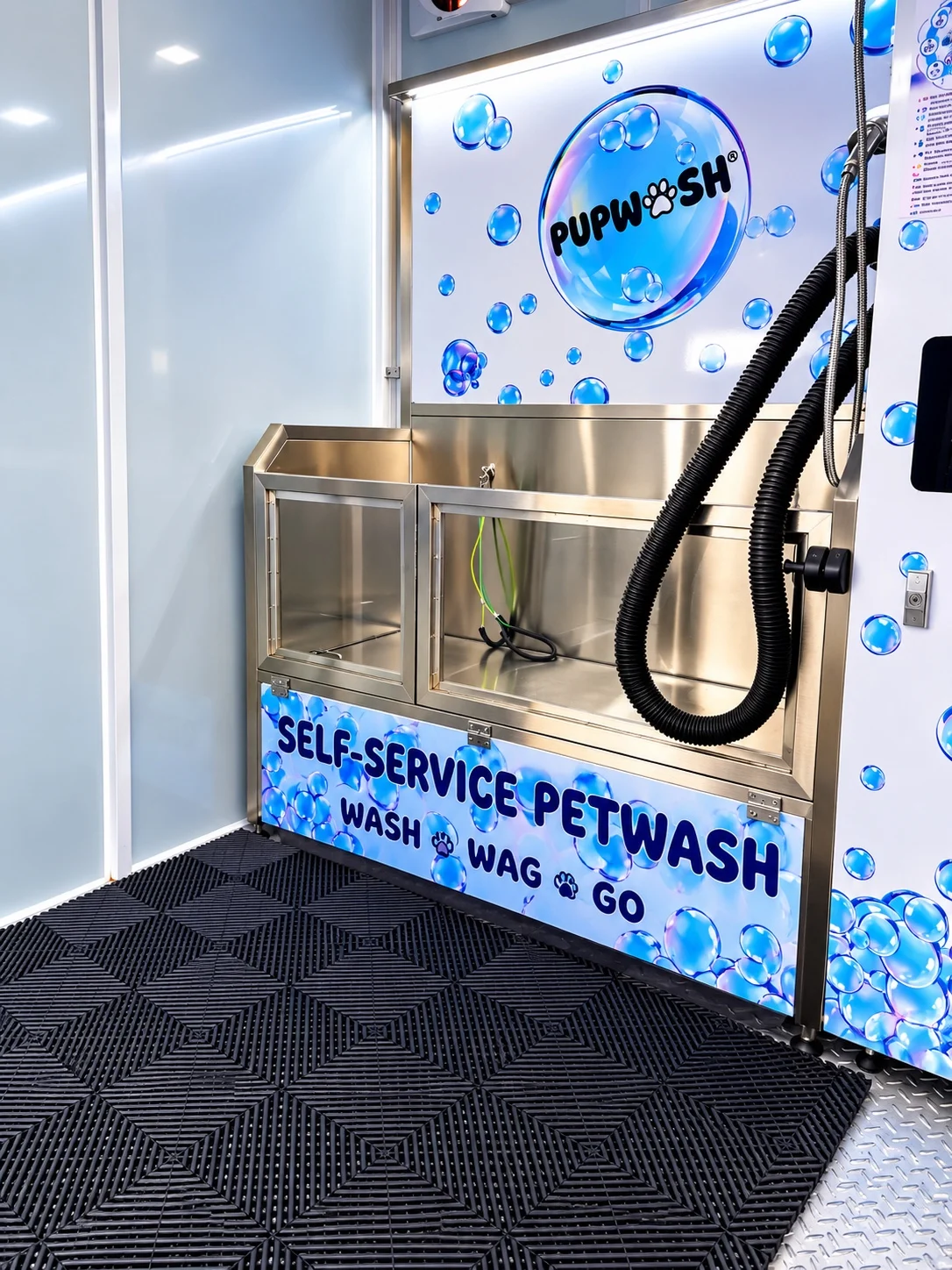 Pupwash stainless steel dog wash machine
